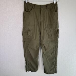 REI Co-op Pants Mens 32 X 30 Green Convertible Hiking Nylon Cargo Travel Outdoor